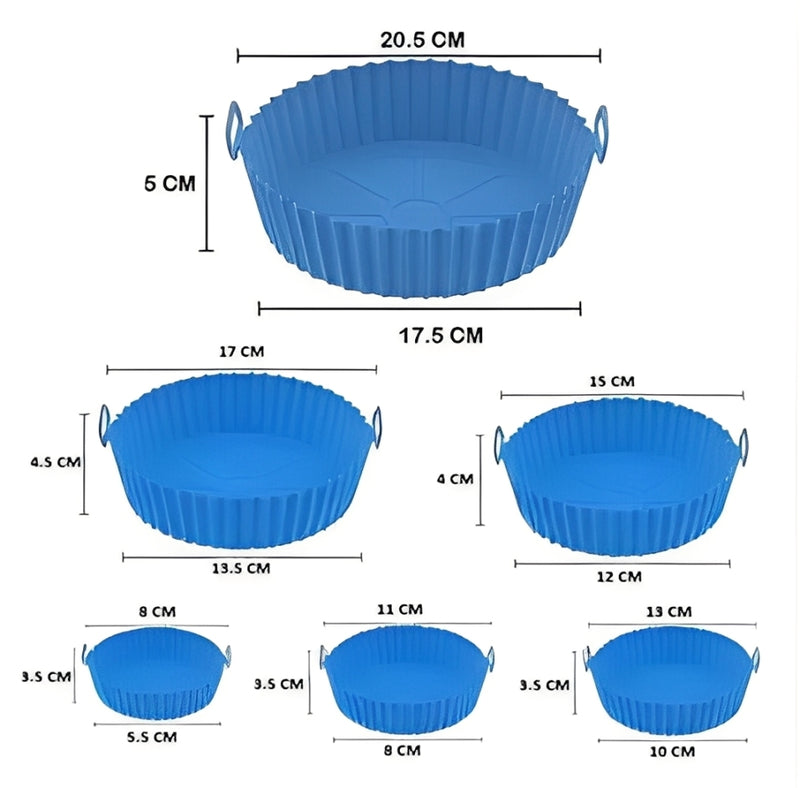 (¡PAGUE 3, LLEVE 6!) Moldes Antiadherentes de Silicona para Freidora de Aire